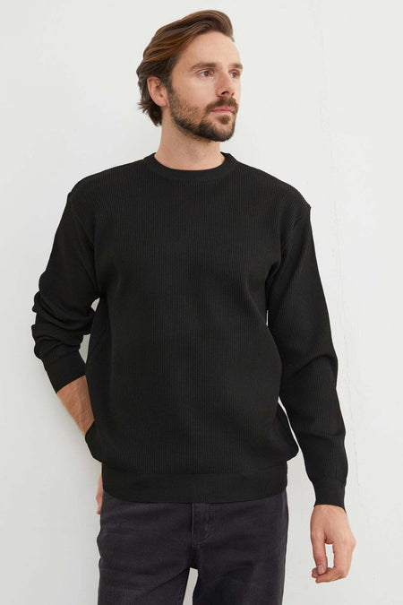 Basic Crew Neck Knitwear Sweater - MALLTURK