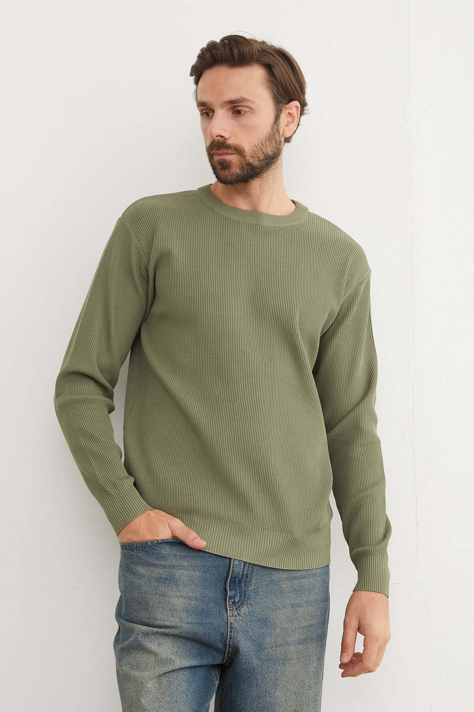 Basic Crew Neck Knitwear Sweater - MALLTURK