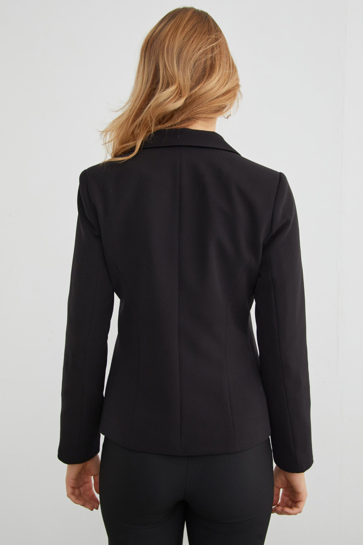 Basic Double-Breasted Collar Slim Fit Jacket - MALLTURK