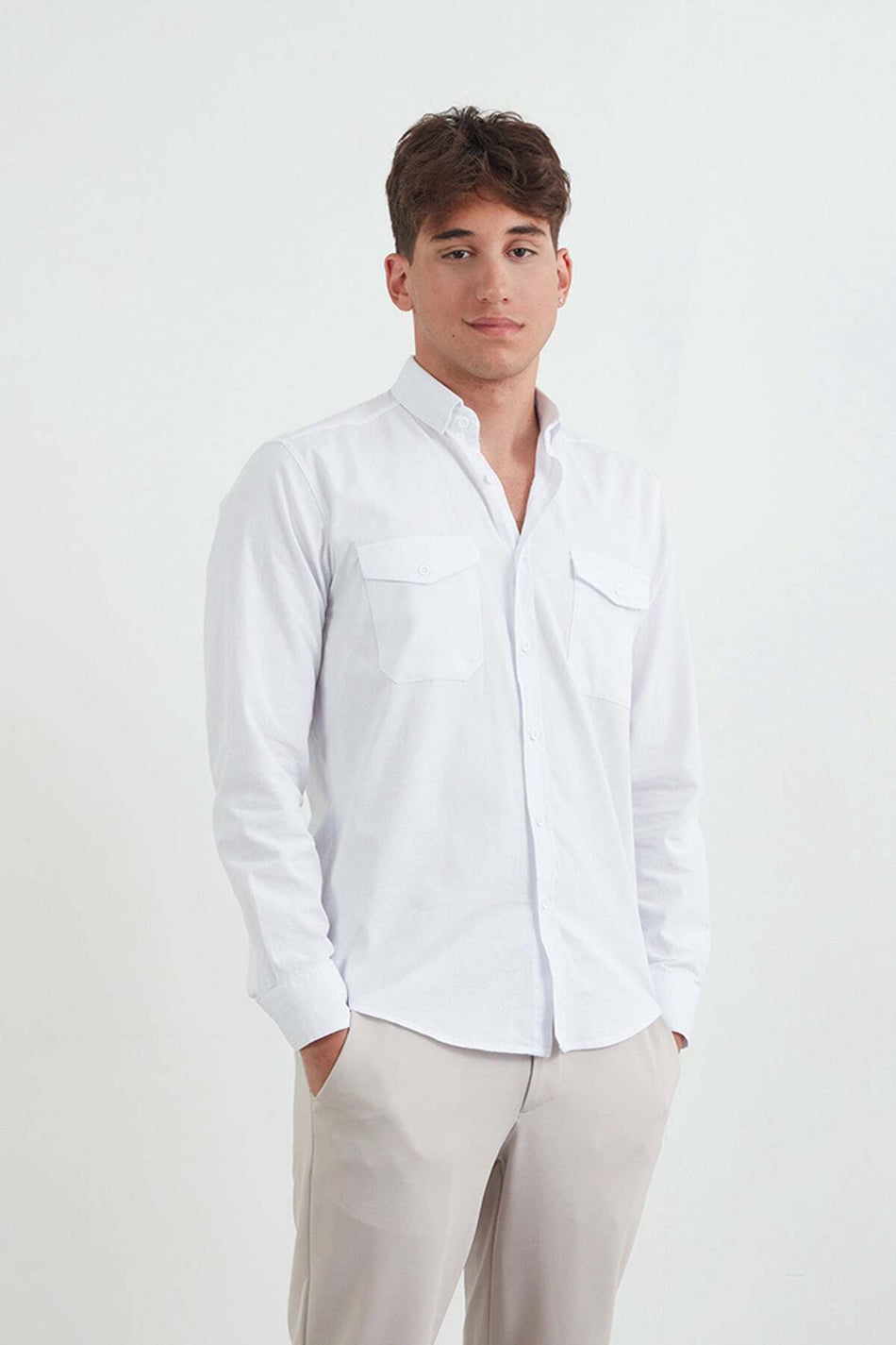 Basic Double Pocket Shirt - MALLTURK