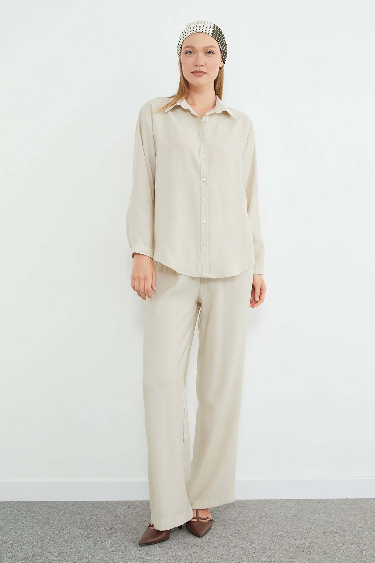 Basic Elastic Waistband 2-Piece Set - MALLTURK