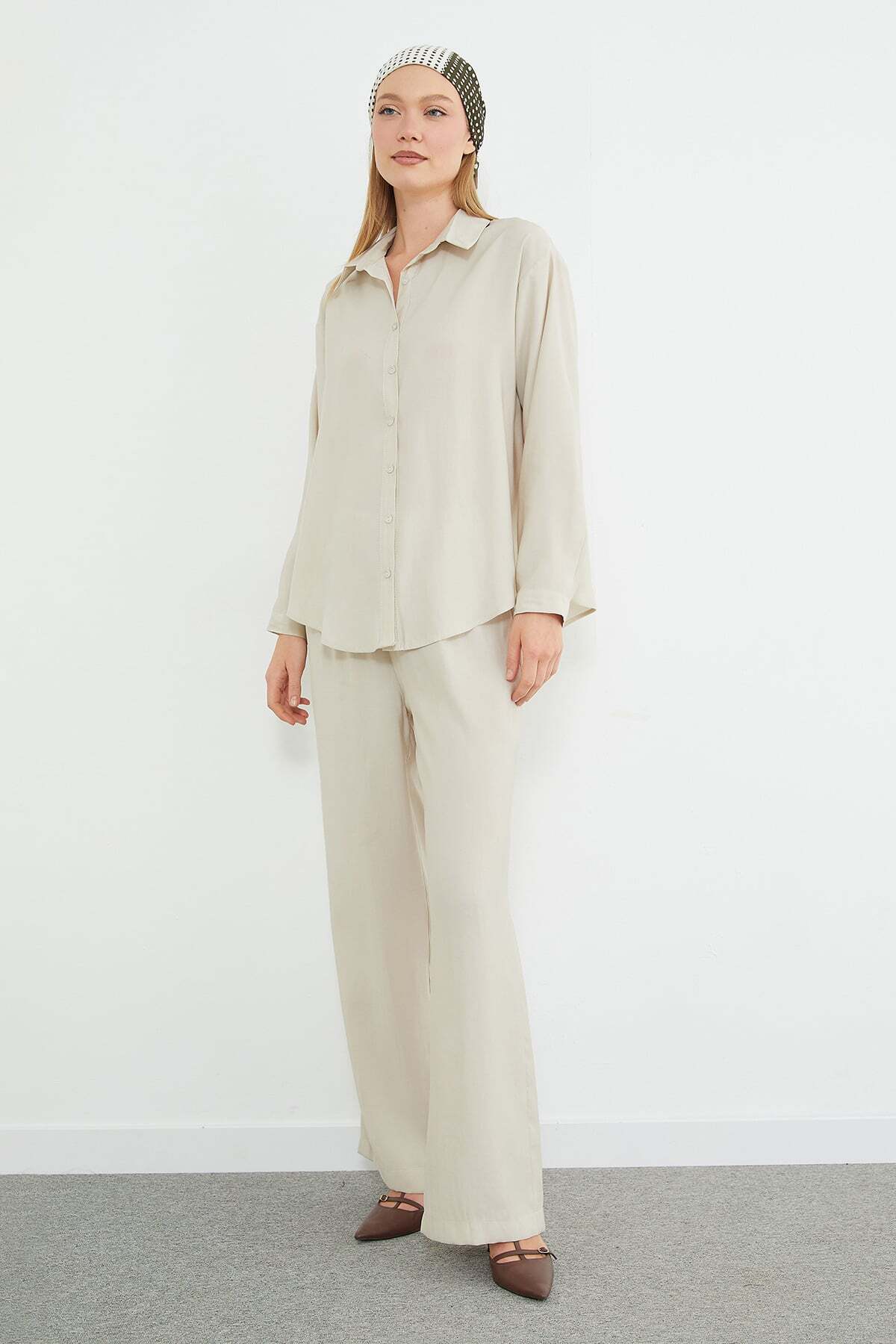 Basic Elastic Waistband 2-Piece Set - MALLTURK
