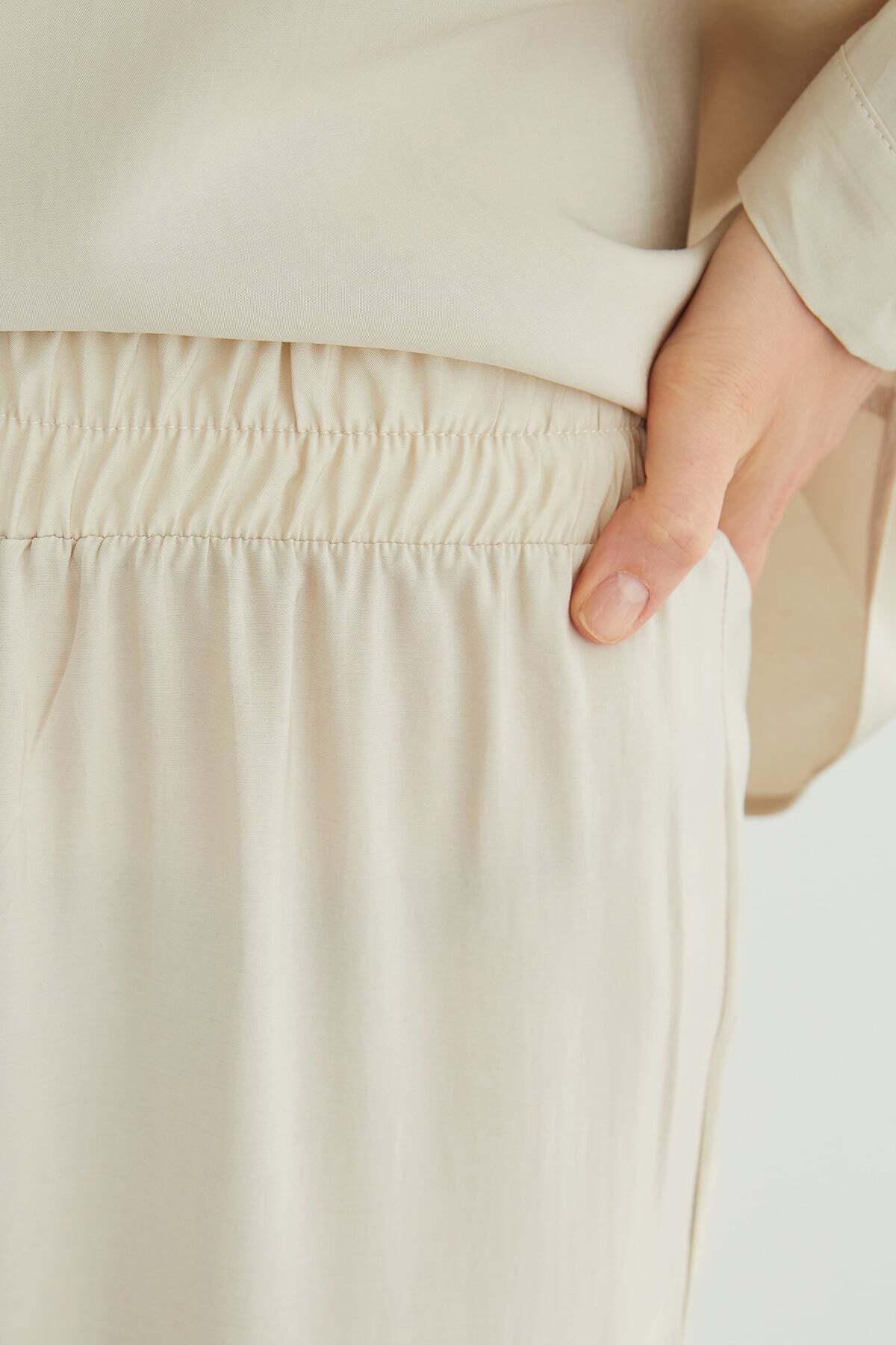 Basic Elastic Waistband 2-Piece Set - MALLTURK