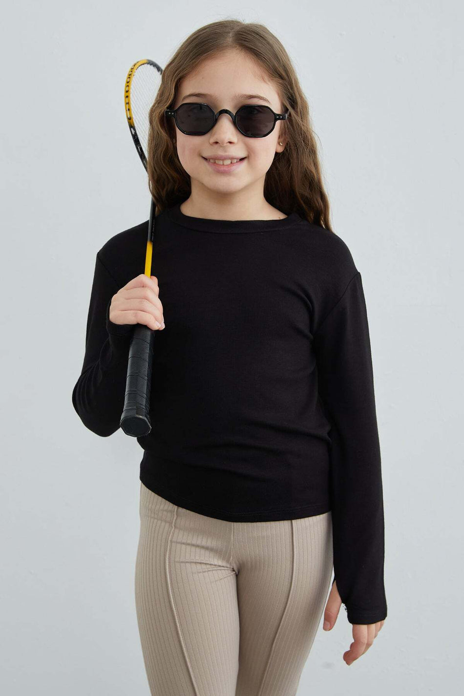 Basic Finger-Loop Modal Girls' Bodysuit - MALLTURK