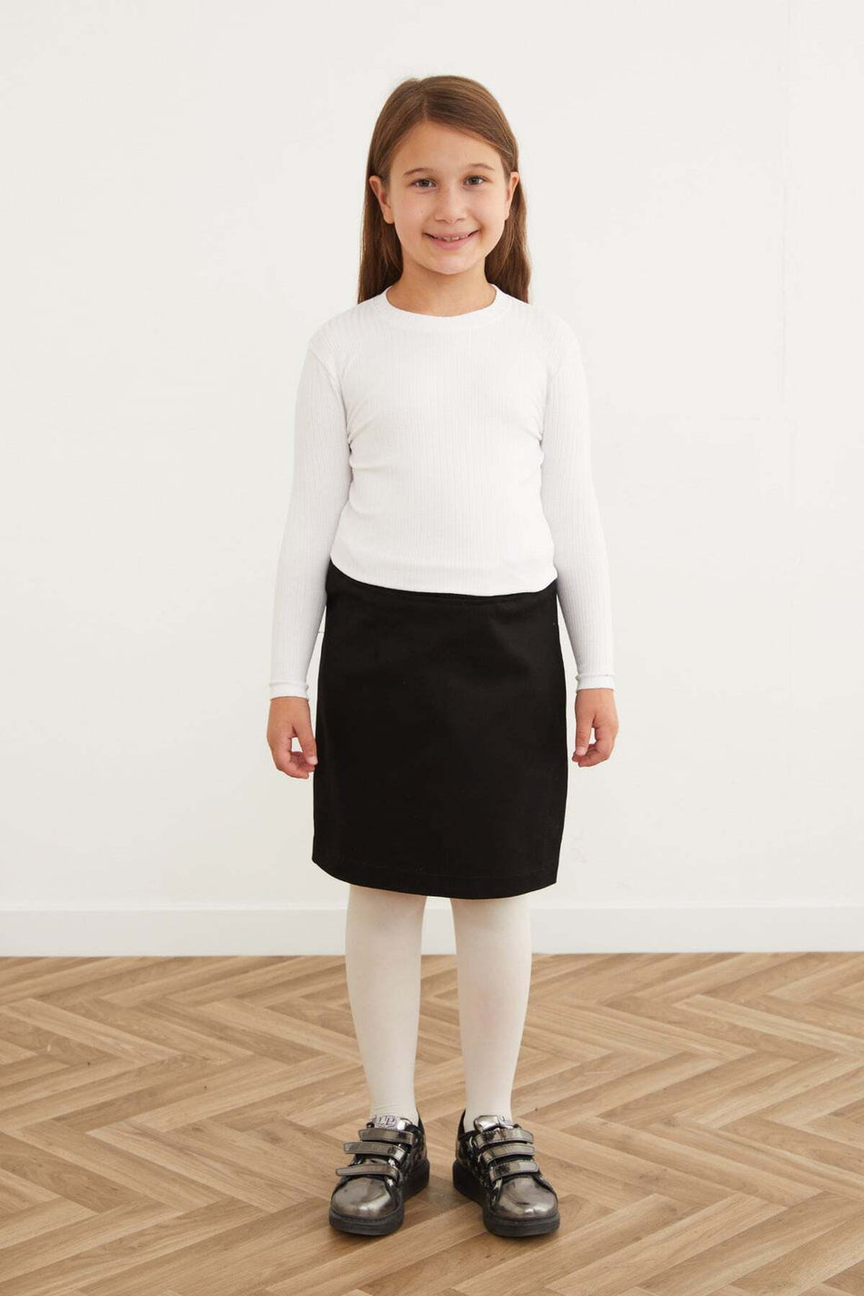 Basic Girl's Shorts Skirt with Elastic Waist - MALLTURK