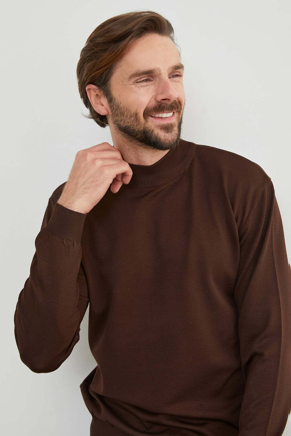 Basic High Collar Knitwear Sweater - MALLTURK