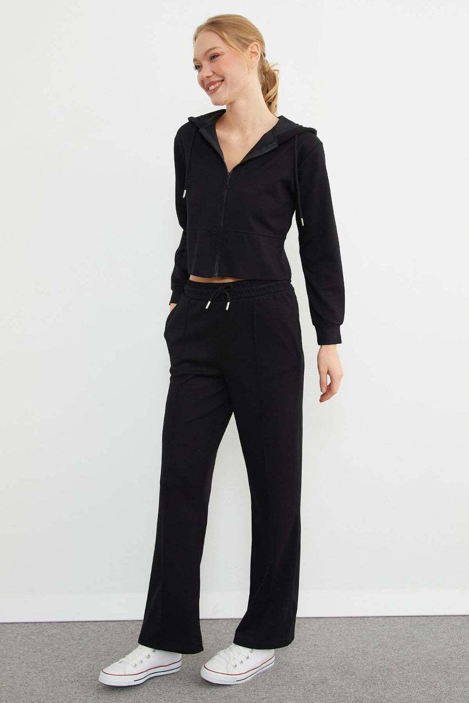 Basic Hooded Çimalı Modal Tracksuit Set - MALLTURK
