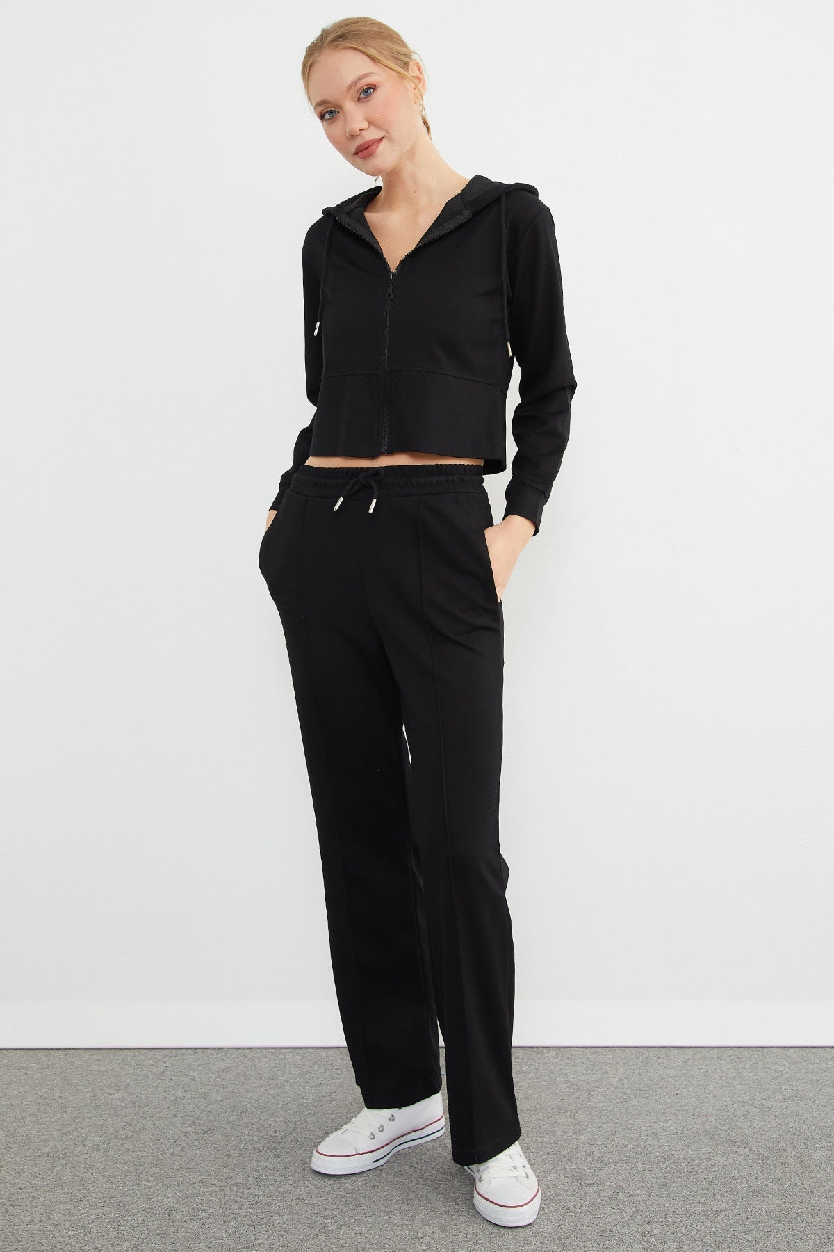Basic Hooded Çimalı Modal Tracksuit Set - MALLTURK