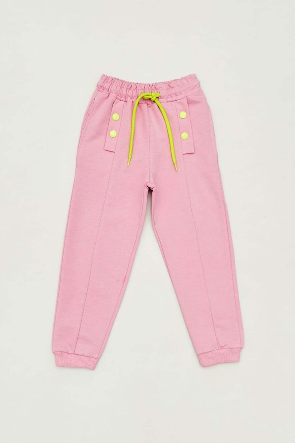 Basic Lace-Up Waist Button Detailed Girl's Sweatpants - MALLTURK