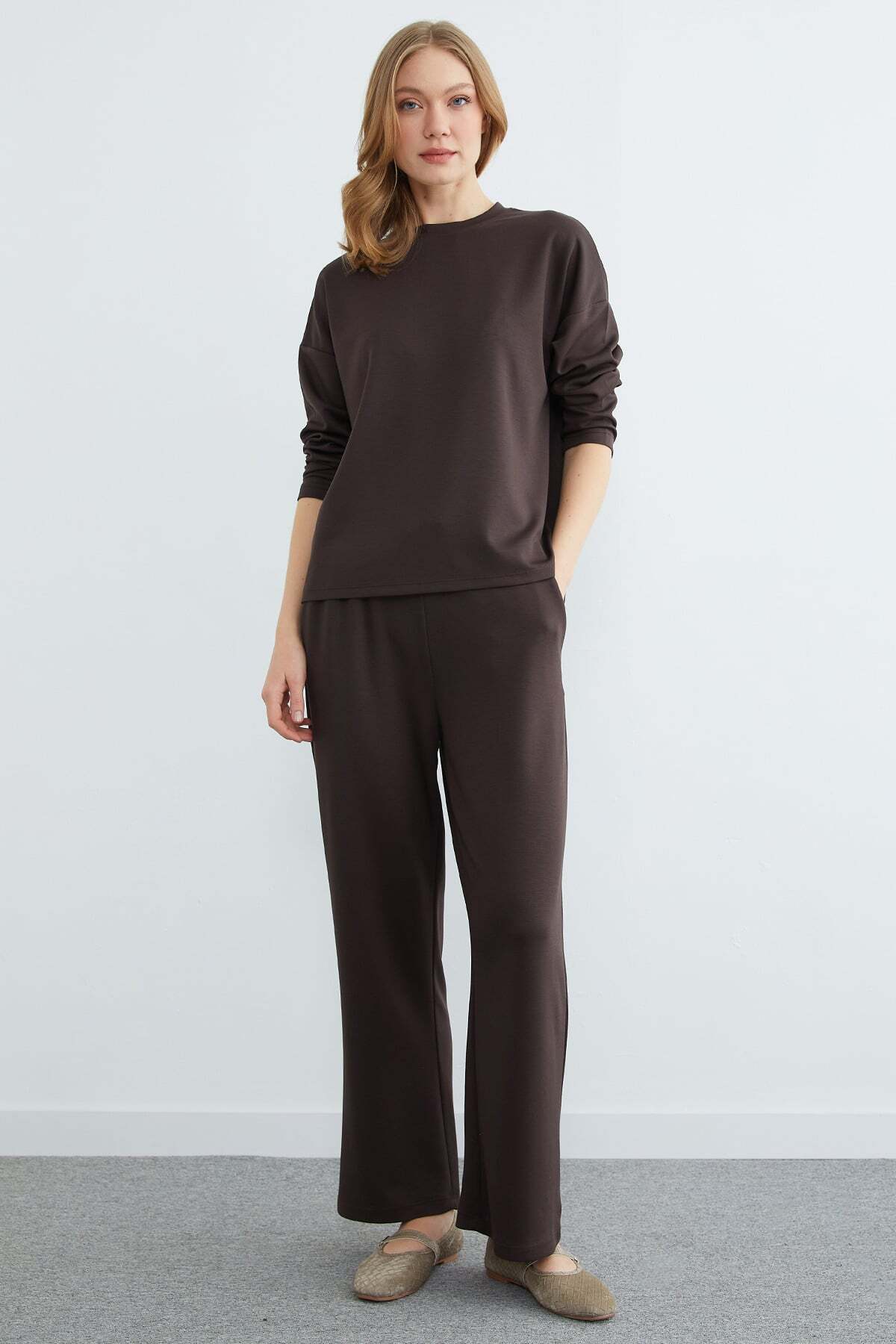 Basic Long Sleeve Modal 2-Piece Set - MALLTURK
