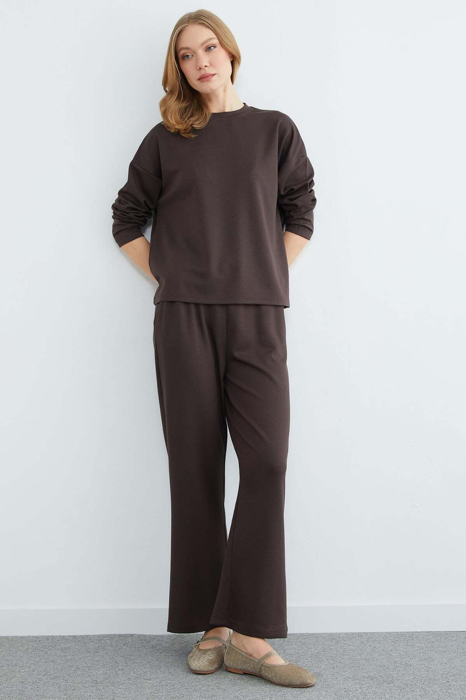 Basic Long Sleeve Modal 2-Piece Set - MALLTURK