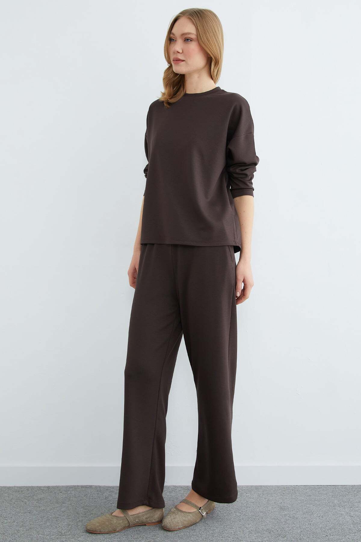 Basic Long Sleeve Modal 2-Piece Set - MALLTURK