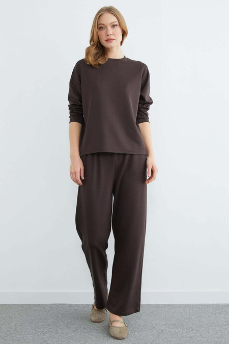 Basic Long Sleeve Modal 2-Piece Set - MALLTURK