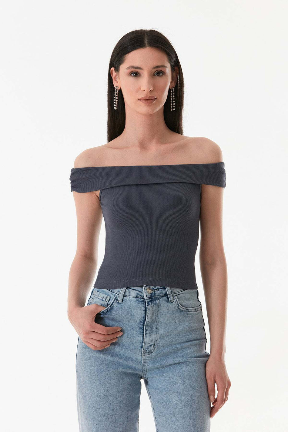 Basic Madonna Collar Modal Blouse - MALLTURK