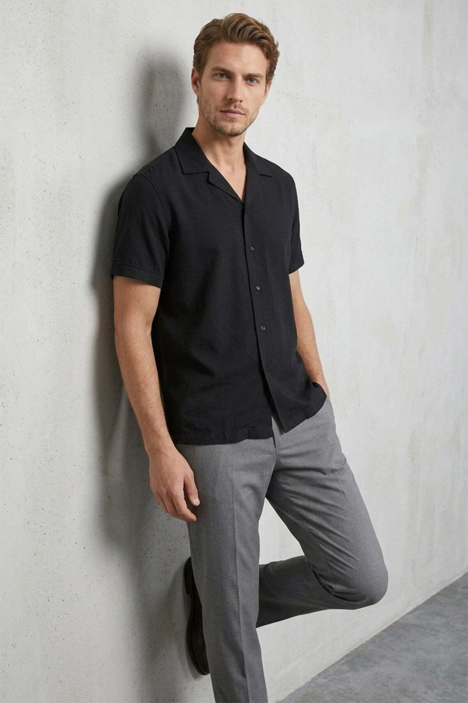 Basic Regular Fit Shirt with Sleeves - MALLTURK