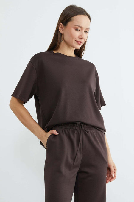 Basic Short Sleeve Modal 2-Piece Set - MALLTURK
