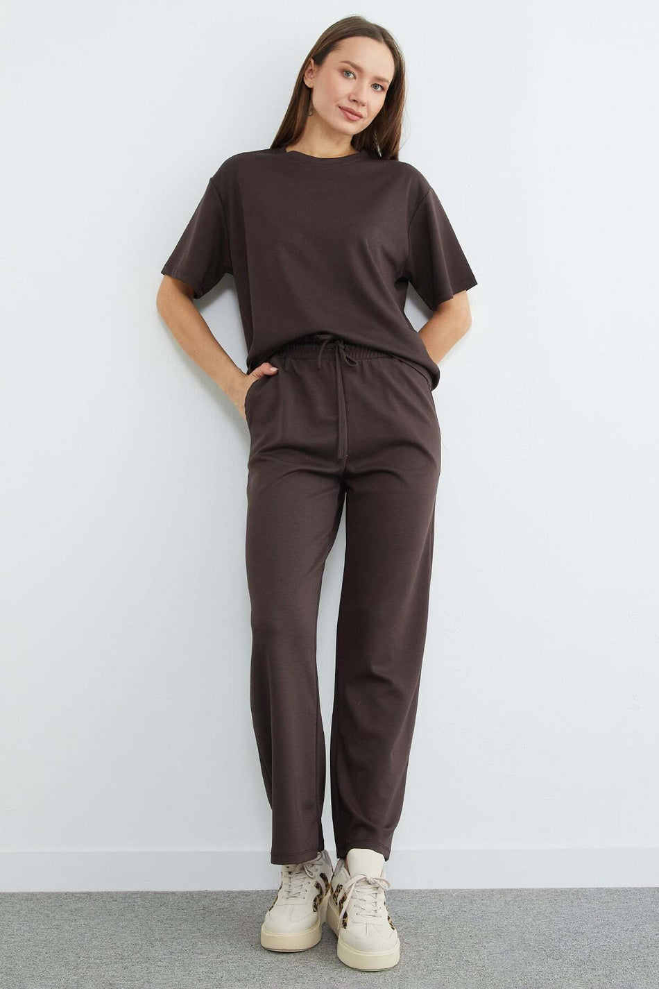 Basic Short Sleeve Modal 2-Piece Set - MALLTURK