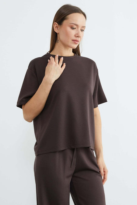 Basic Short Sleeve Modal 2-Piece Set - MALLTURK