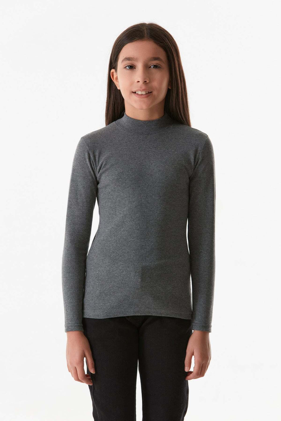 Basic Stand Collar Girl's Bodysuit - MALLTURK