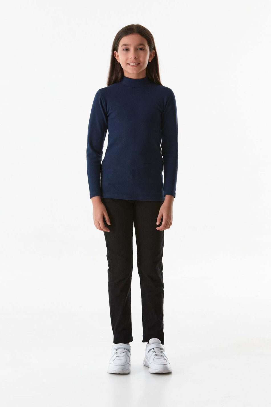 Basic Stand Collar Girl's Bodysuit - MALLTURK