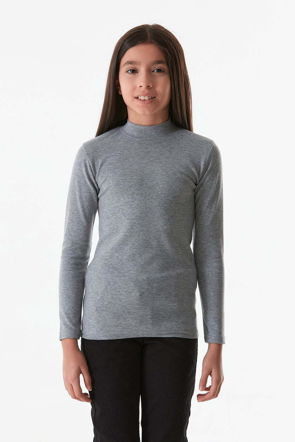 Basic Stand Collar Girl's Bodysuit - MALLTURK