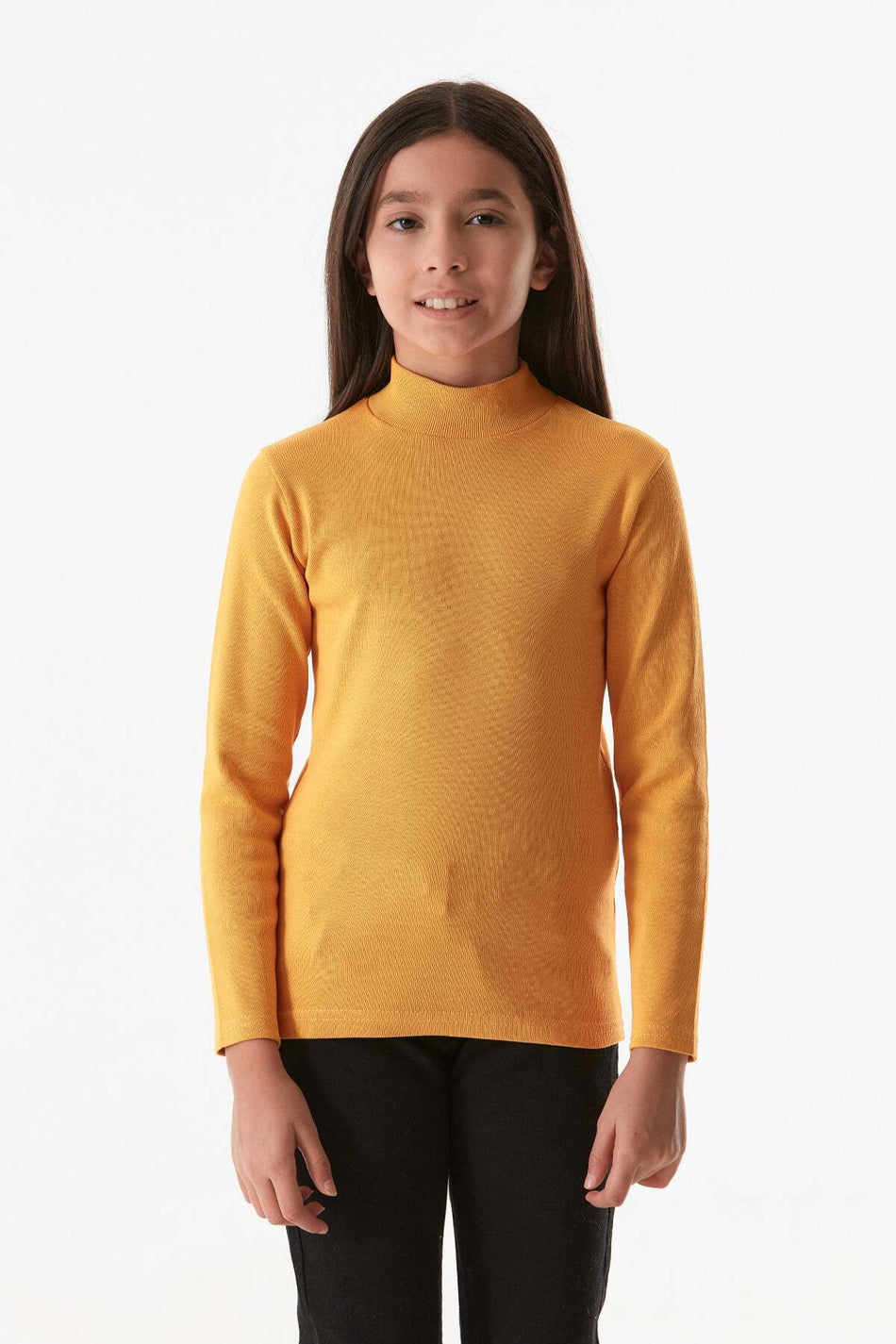 Basic Stand Collar Girl's Bodysuit - MALLTURK