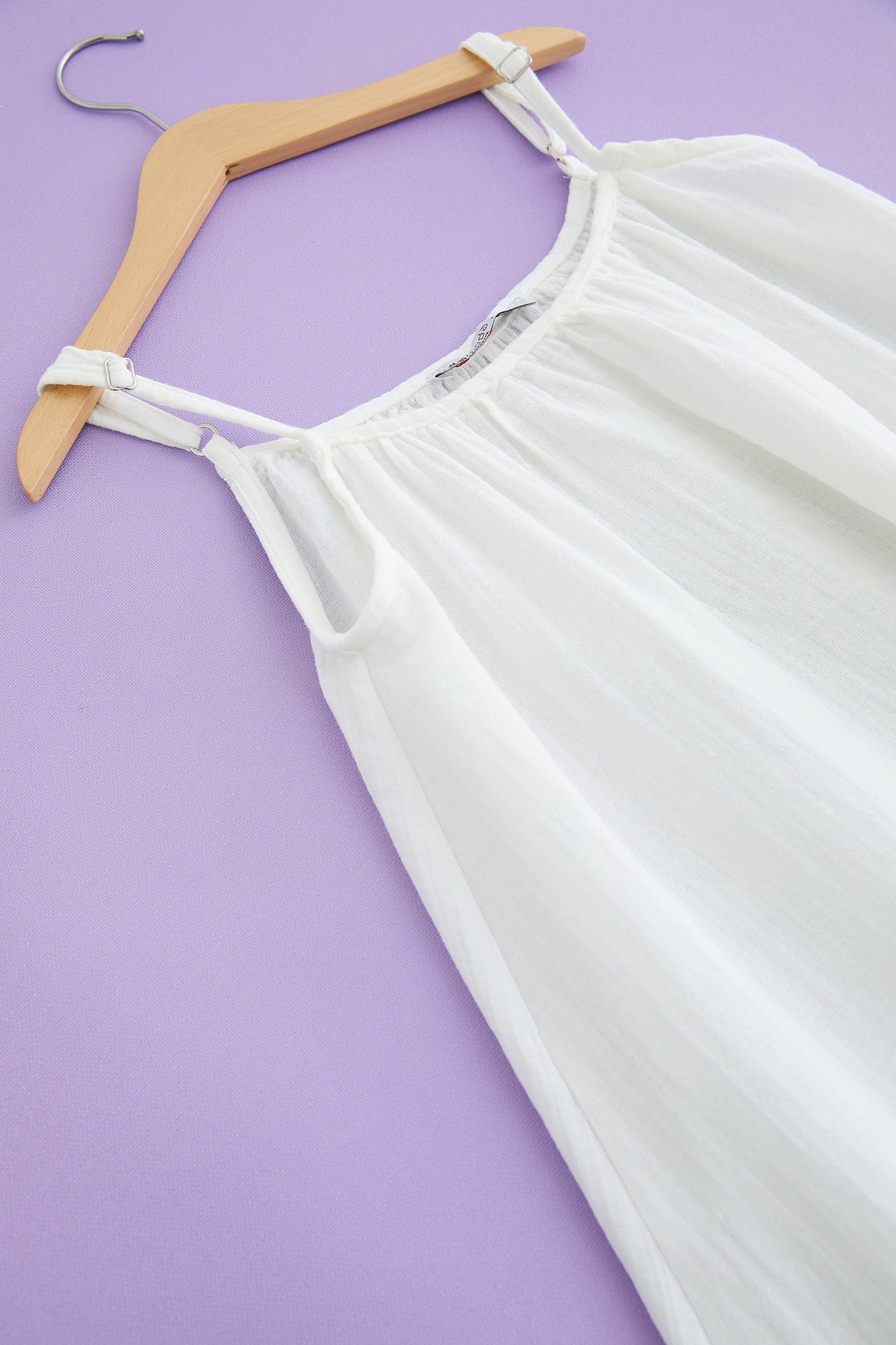 Basic Strappy Skirt with Ripped Hem Girls' Muslin Dress - MALLTURK