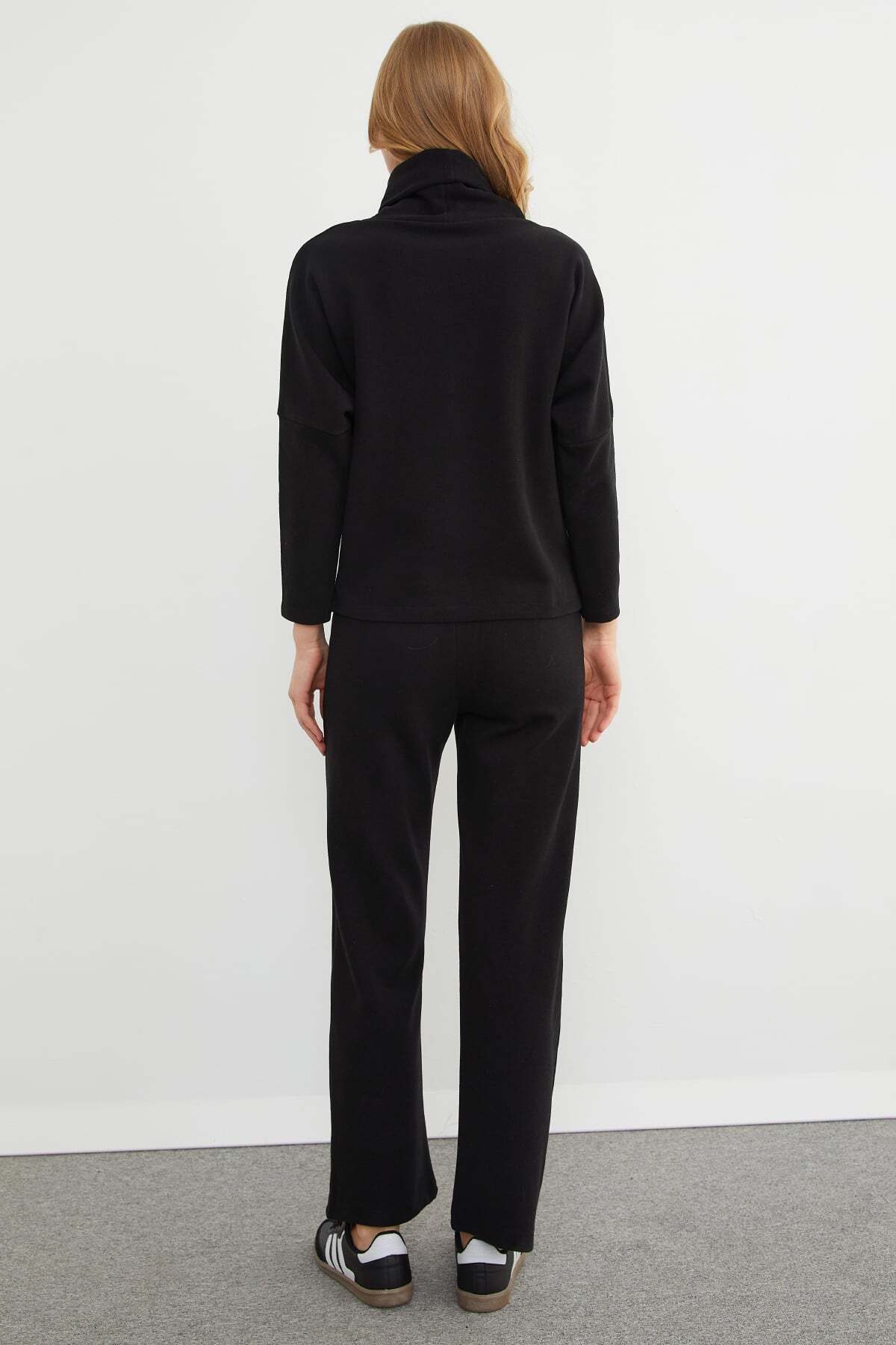 Basic Turtleneck Elastic Waist 2-Piece Set - MALLTURK