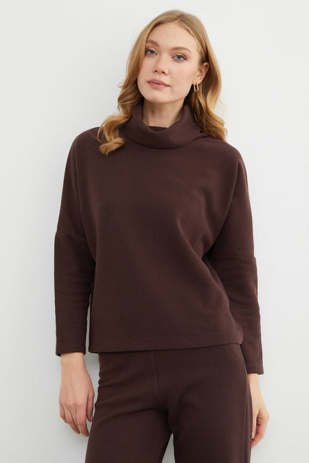Basic Turtleneck Elastic Waist 2-Piece Set - MALLTURK