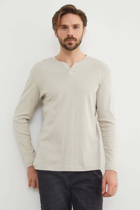 Basic V-Neck Ribbed Bodysuit - MALLTURK