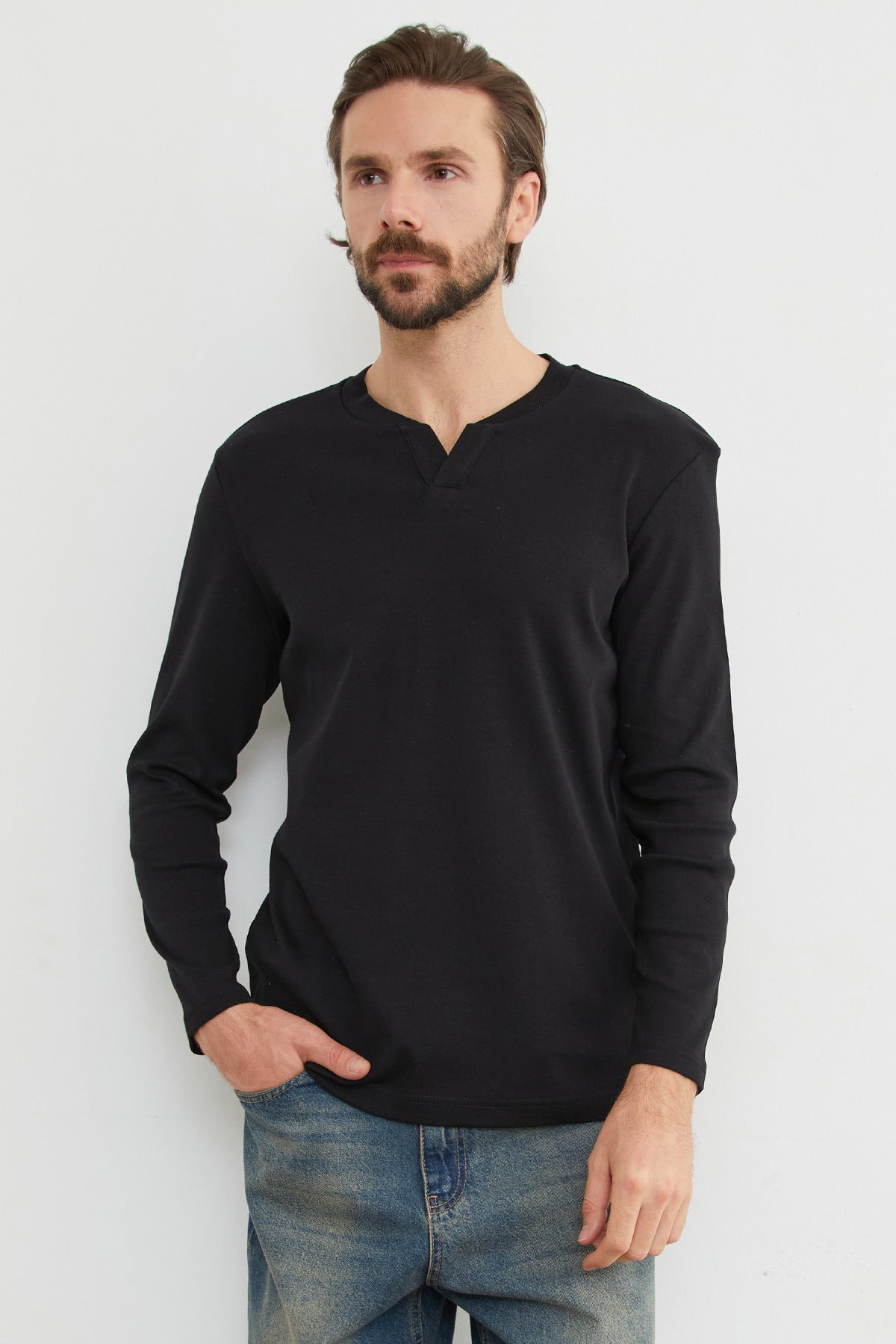 Basic V-Neck Ribbed Bodysuit - MALLTURK
