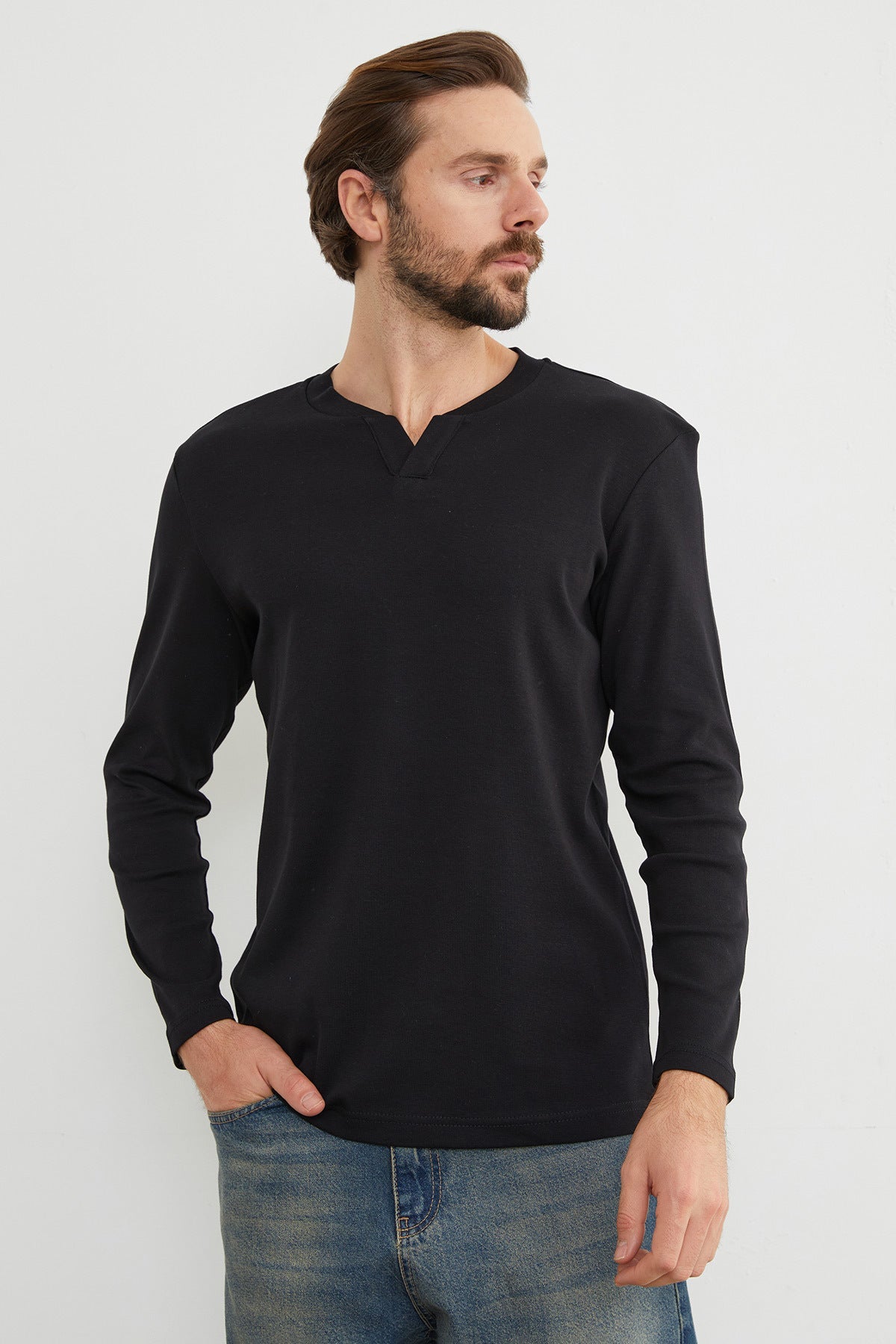 Basic V-Neck Ribbed Bodysuit - MALLTURK