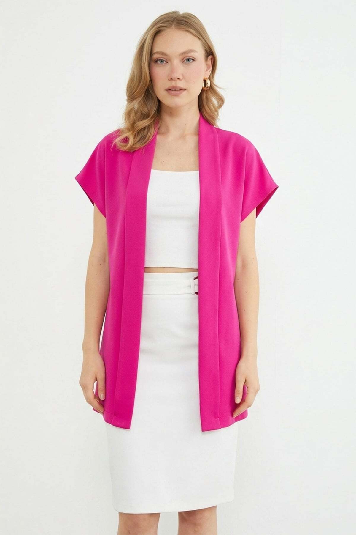 Beli Belted Shawl Collar Vest - MALLTURK