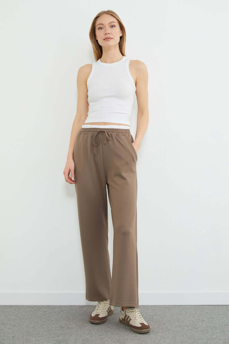 Beli Garnili Pocketed Modal Trousers - MALLTURK