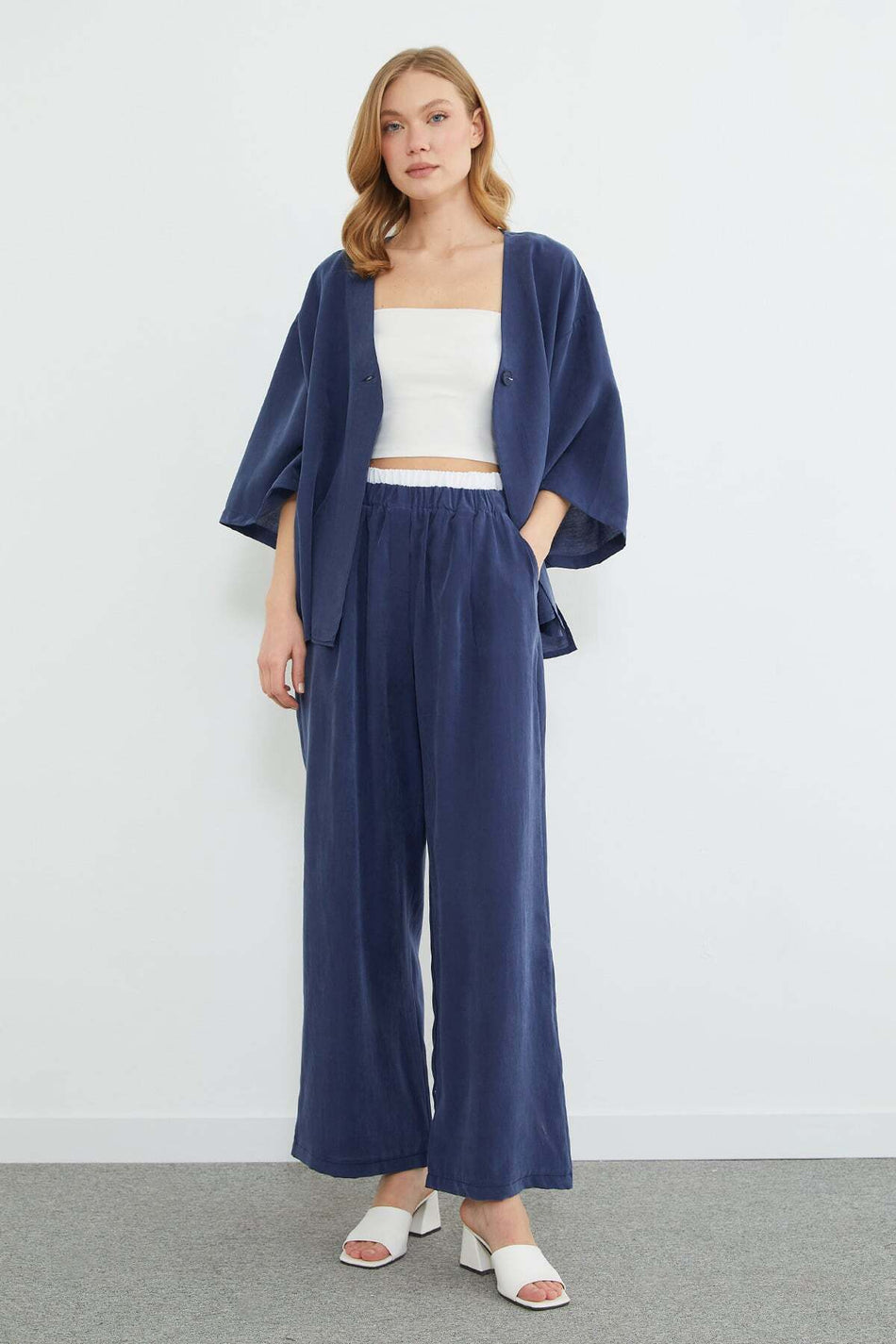 Beli Garnili Tencel Fabric Trousers - MALLTURK