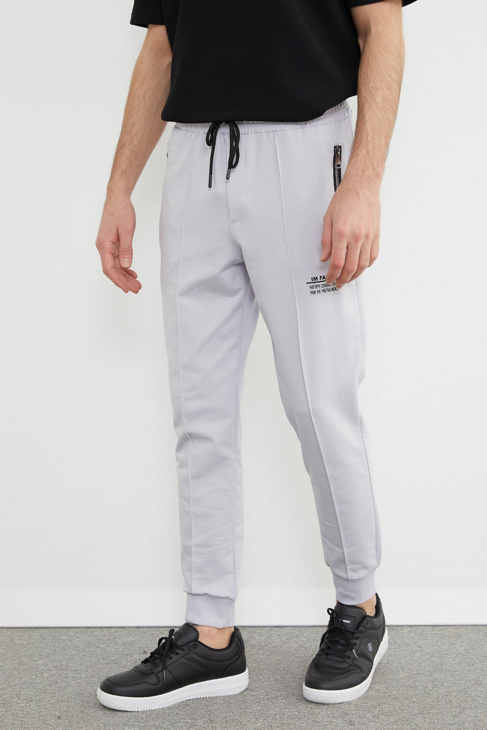 Beli Lace-Up Green Jogger Sweatpants - MALLTURK