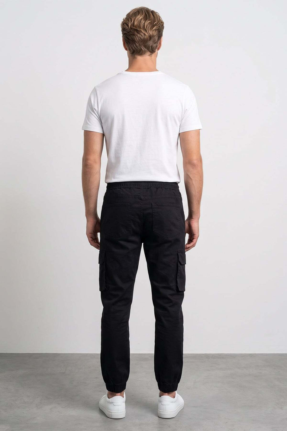 Beli Tied-Waist Jogger Pants with Cargo Pockets - MALLTURK