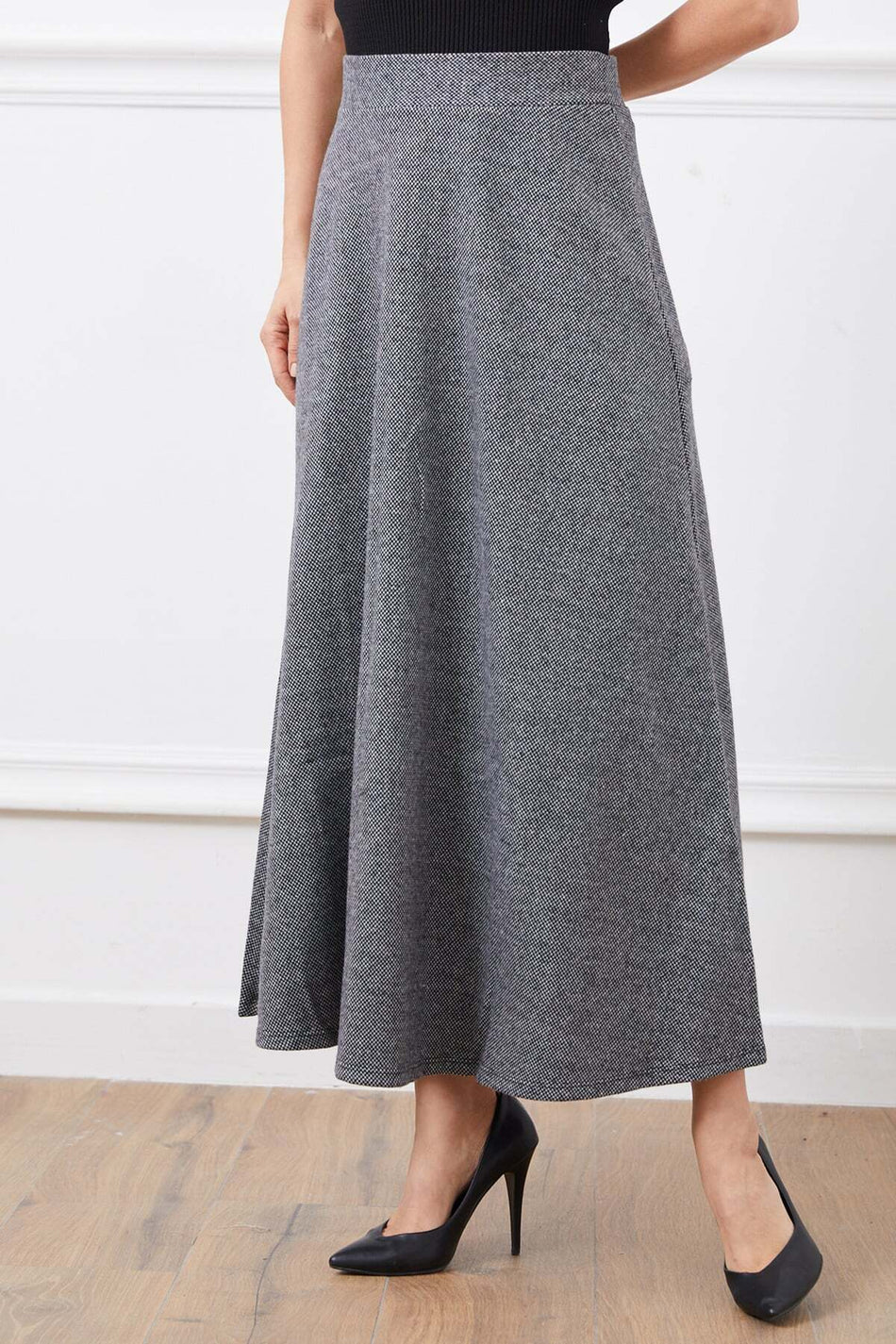 Beli Zippered Patterned Maxi Skirt - MALLTURK