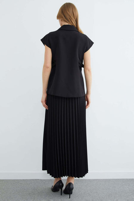 Belt Detailed Vest Skirt 2-Piece Set - MALLTURK