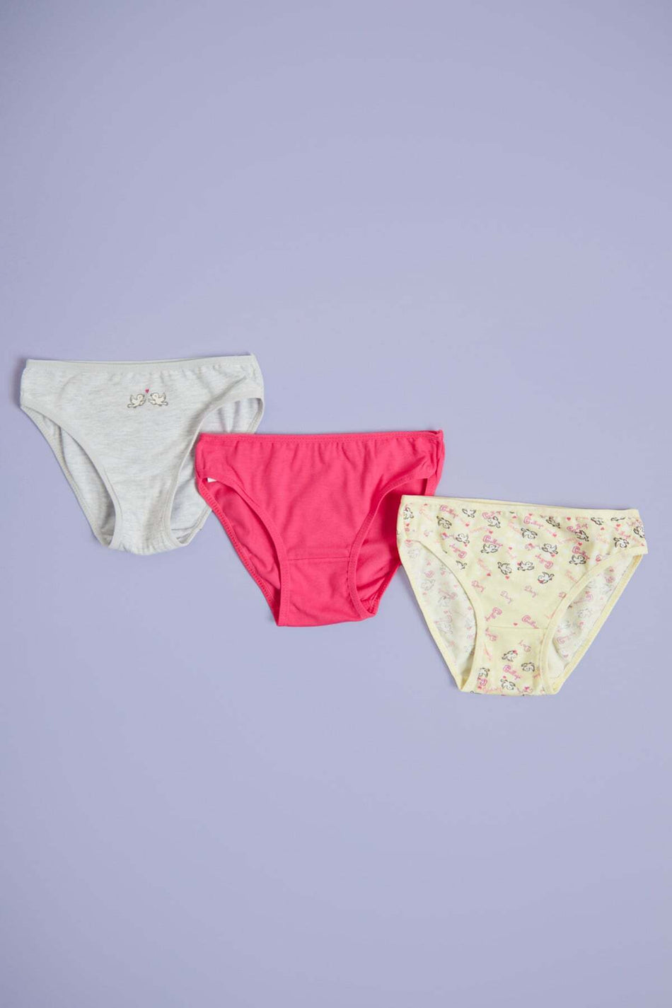 Bird Printed 3-Piece Girls' Panties - MALLTURK