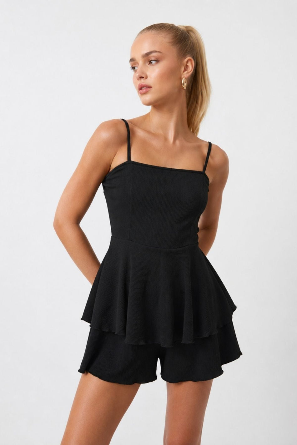 Black Backless Summer Jumpsuit Dress - MALLTURK
