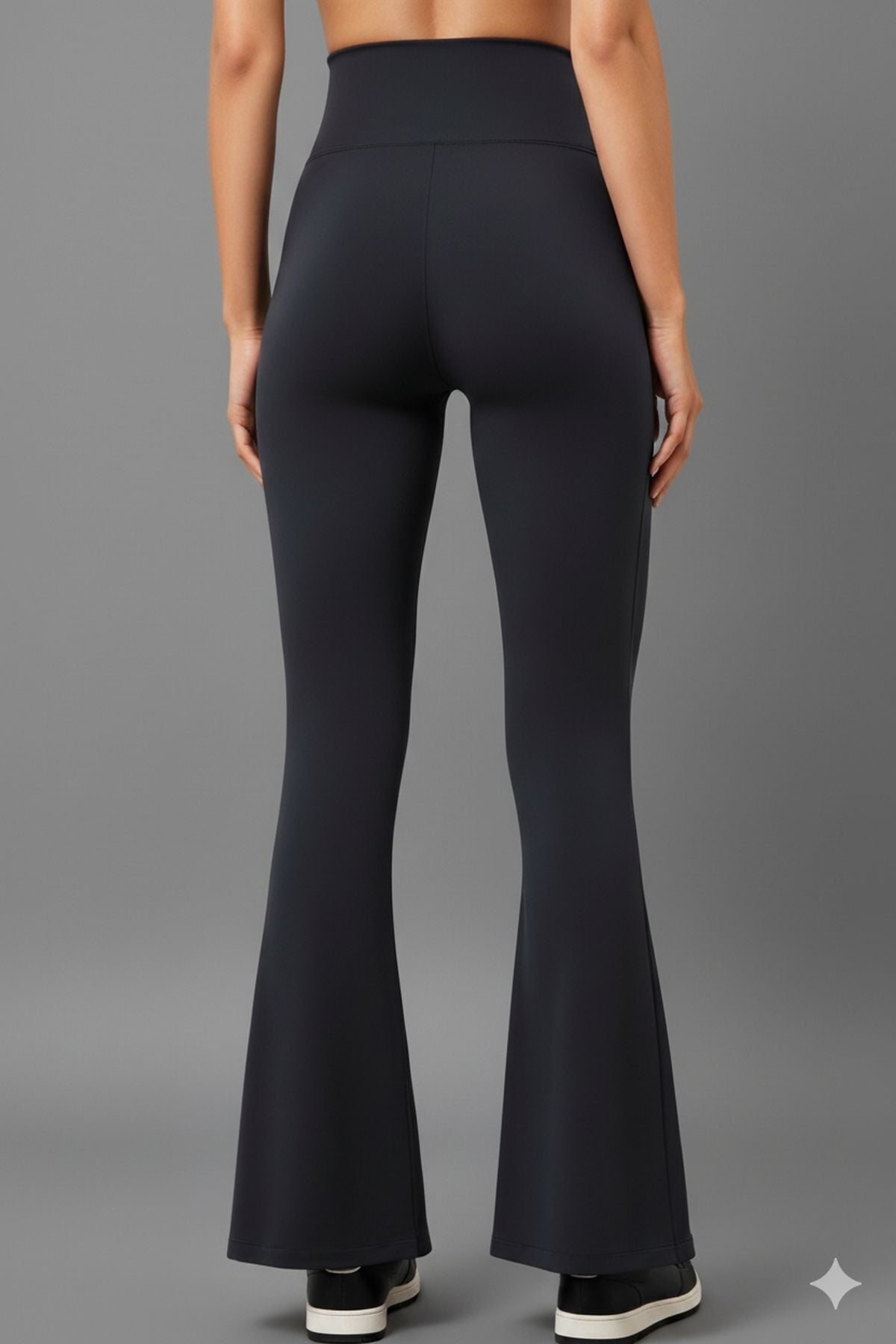 Black High Waist Recovery Spanish Leg Leggings - MALLTURK