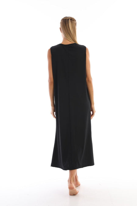 Black Sleeveless Dress Lining Underskirt - MALLTURK