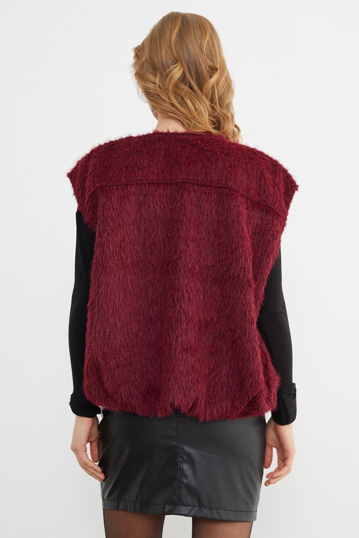 Bomber Plush Vest with Pocket Detail - MALLTURK