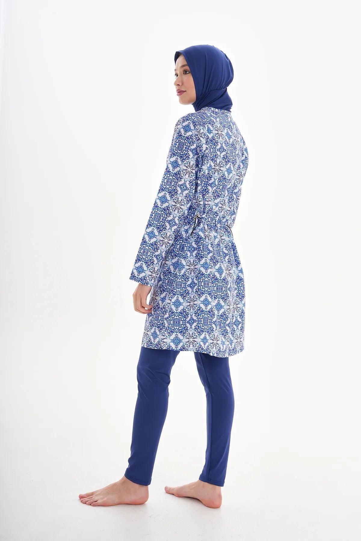 Boneli Water-Repellent Parachute Full-Covered Tights Hijab Swimsuit - MALLTURK