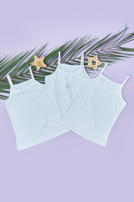 Butterfly Stone 3-Piece Girls' Undershirt - MALLTURK