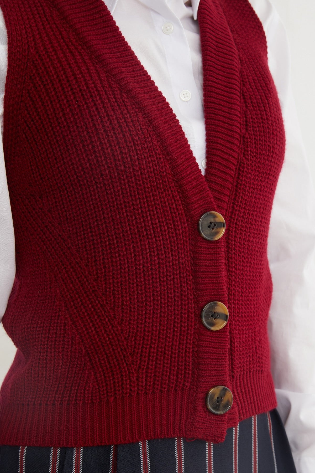 Buttoned Knitwear Vest - MALLTURK