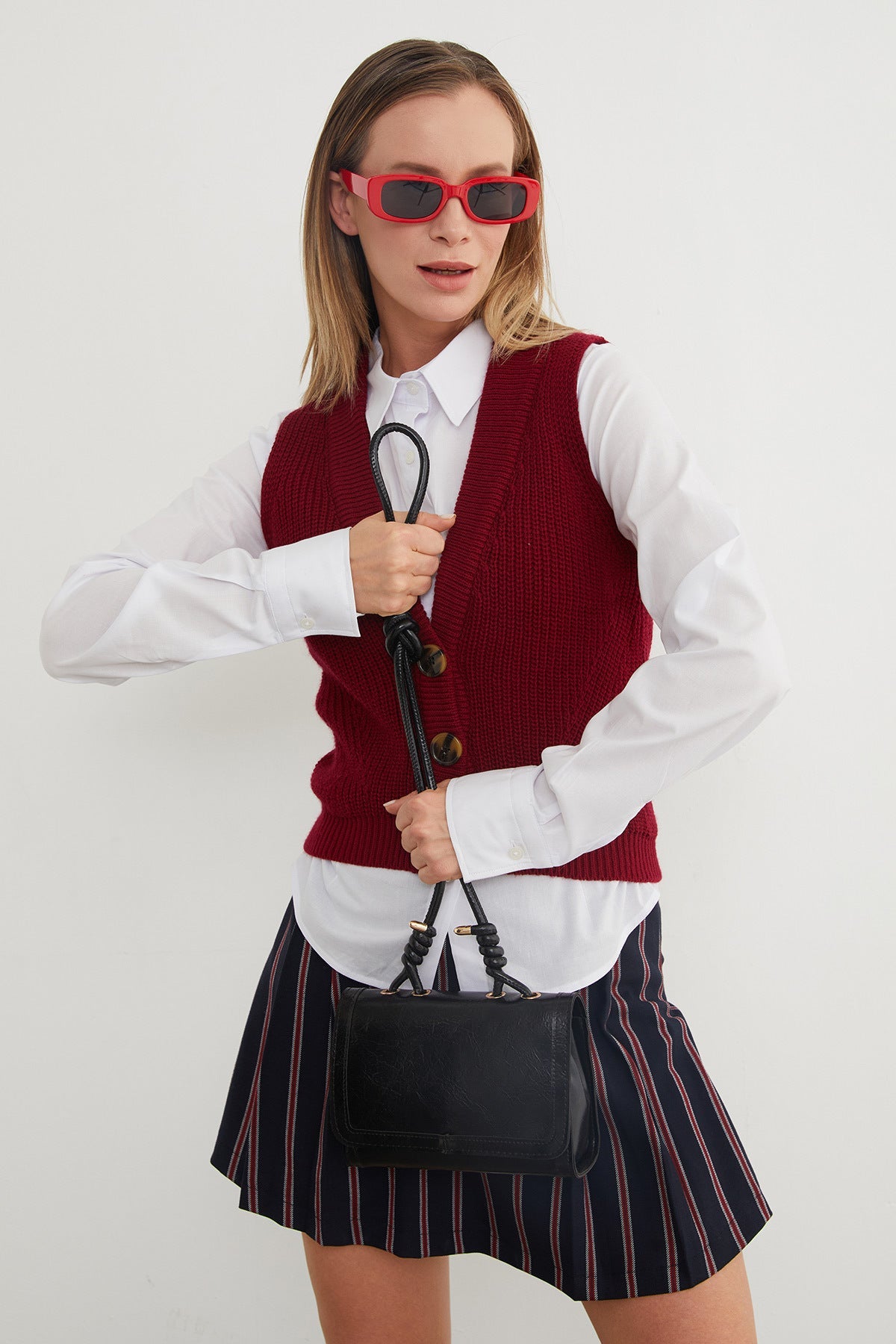 Buttoned Knitwear Vest - MALLTURK