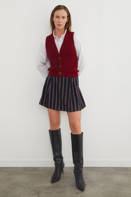 Buttoned Knitwear Vest - MALLTURK