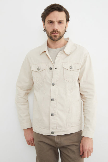 Buttoned Pocket Denim Jacket - MALLTURK